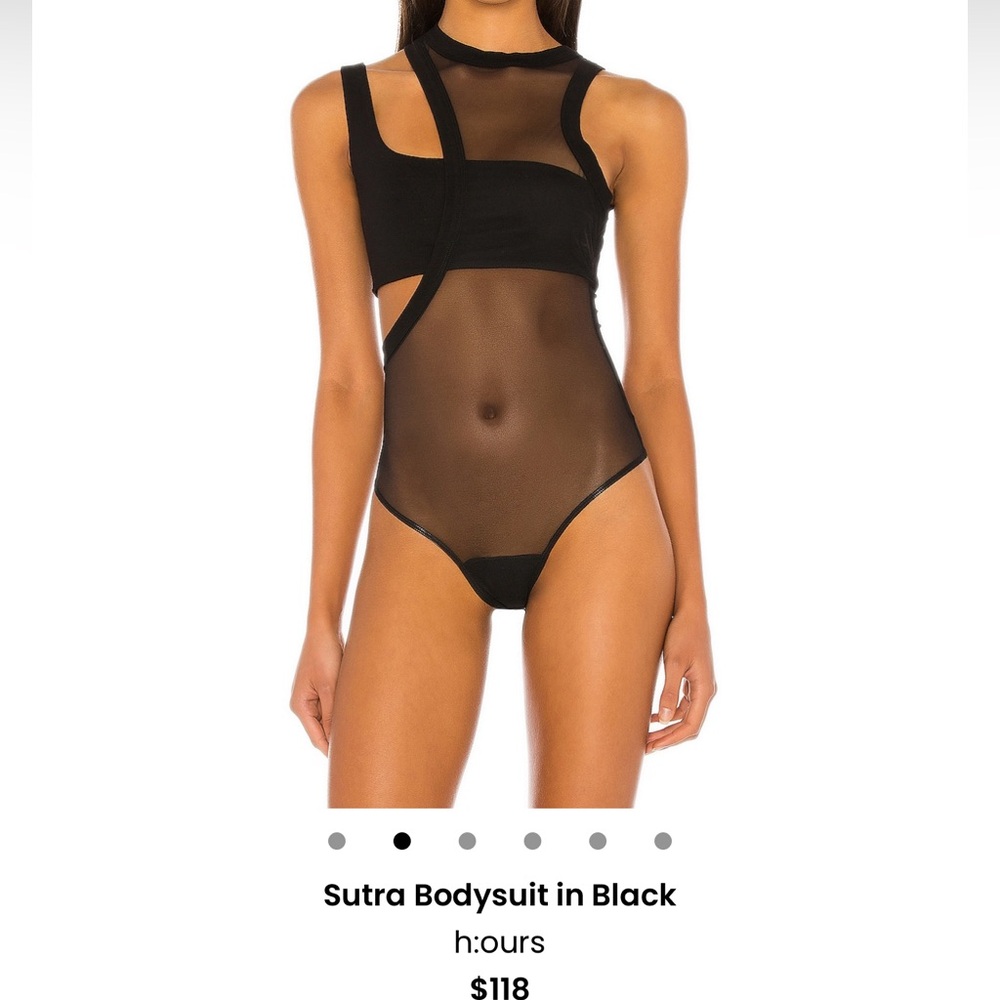 h:ours sheer cutout bodysuit - revolve